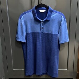 Calvin Klein Two-Tone Blue Polo Shirt